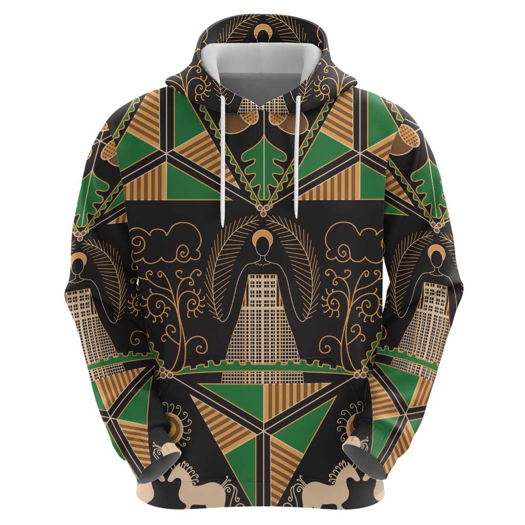 Ukraine Pysanky Pattern Zip Hoodie Berehynia Guardian Folk Art