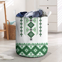 Ukraine Vyshyvanka Inspired Laundry Basket Ukrainian Traditional Folk Pattern
