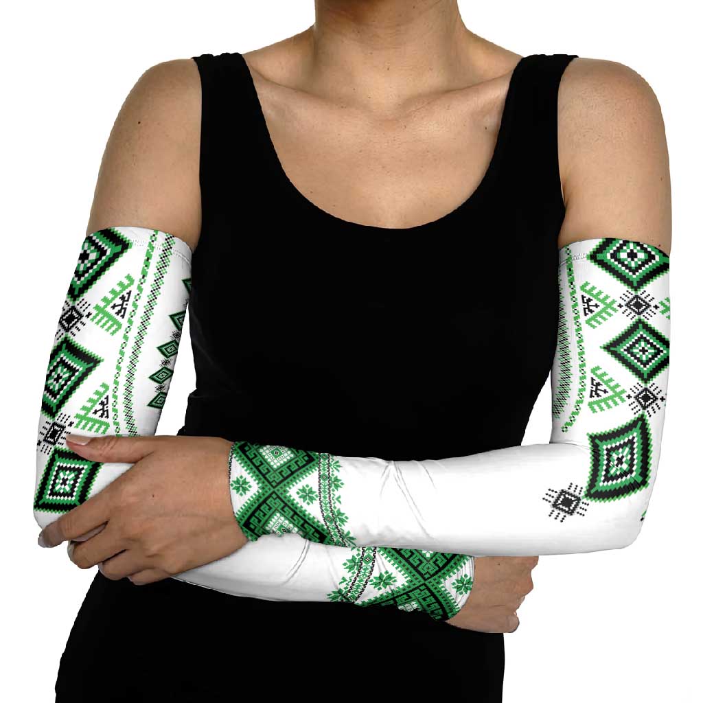 Ukraine Vyshyvanka Inspired Arm Sleeves Ukrainian Traditional Folk Pattern