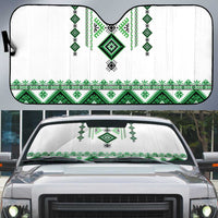 Ukraine Vyshyvanka Inspired Auto Sun Shade Ukrainian Traditional Folk Pattern
