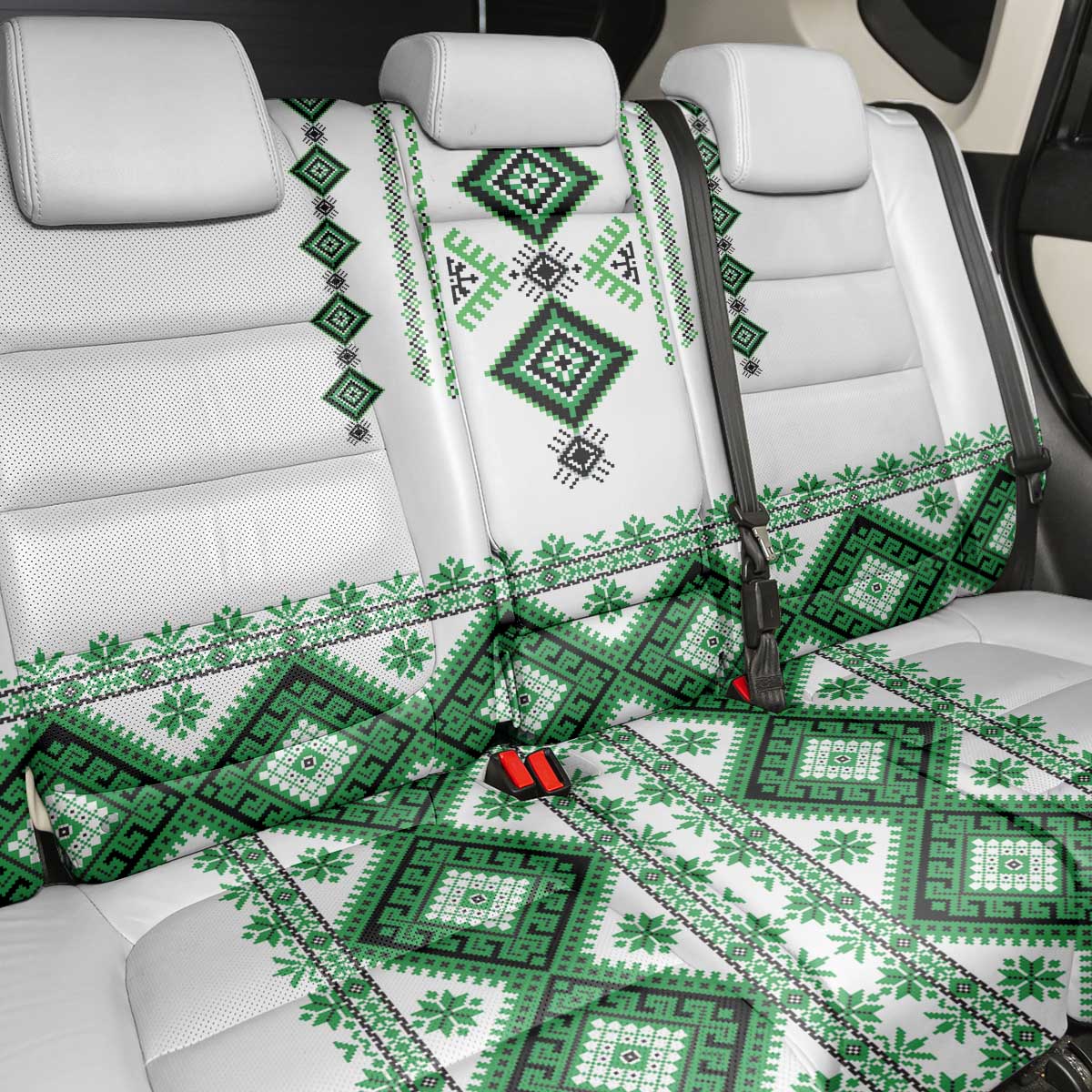 Ukraine Vyshyvanka Inspired Back Car Seat Cover Ukrainian Traditional Folk Pattern