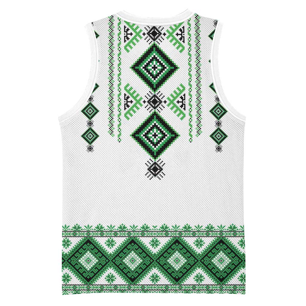 Ukraine Vyshyvanka Inspired Basketball Jersey Ukrainian Traditional Folk Pattern