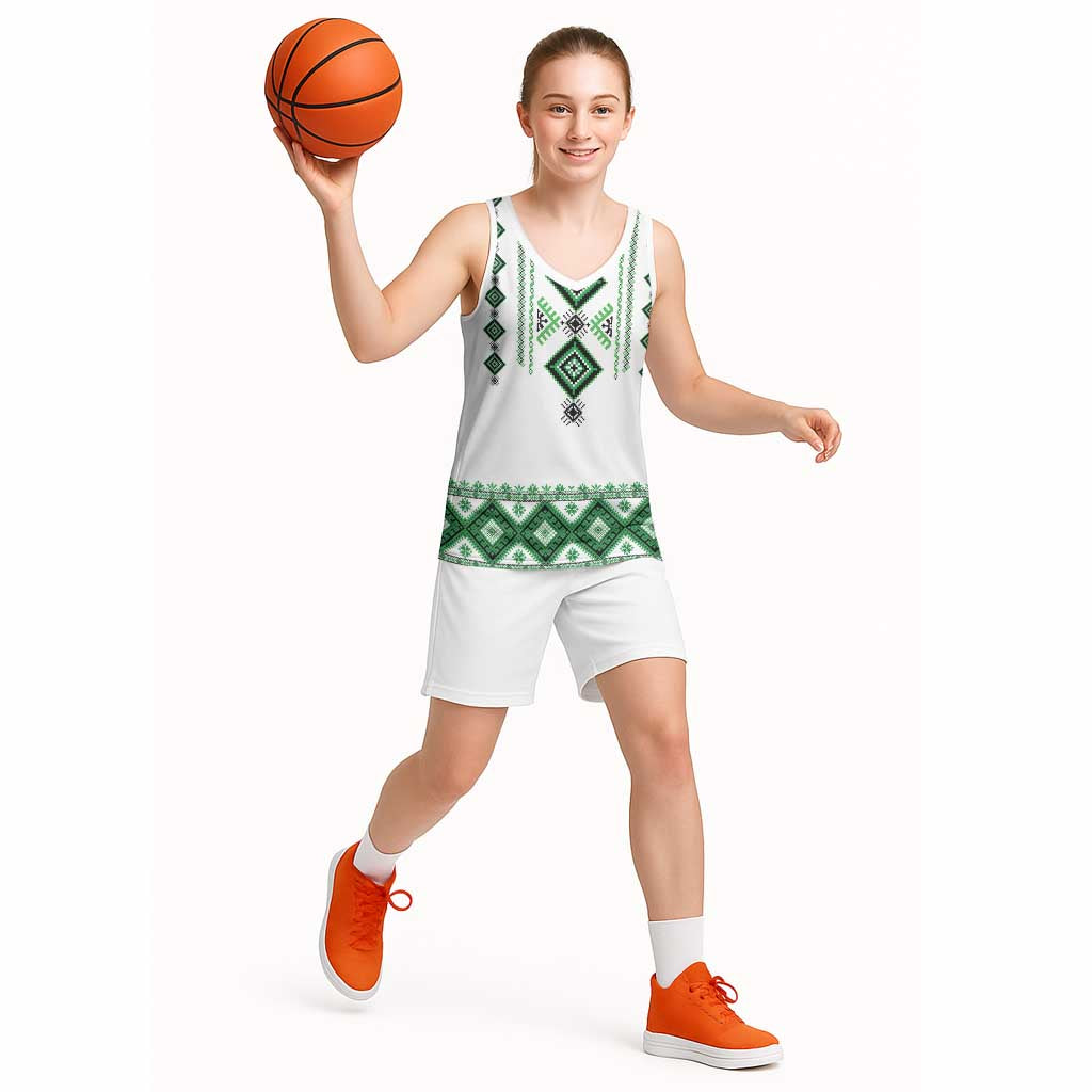 Ukraine Vyshyvanka Inspired Basketball Jersey Ukrainian Traditional Folk Pattern