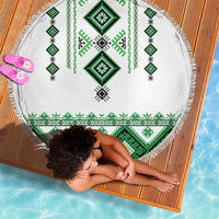 Ukraine Vyshyvanka Inspired Beach Blanket Ukrainian Traditional Folk Pattern
