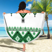 Ukraine Vyshyvanka Inspired Beach Blanket Ukrainian Traditional Folk Pattern
