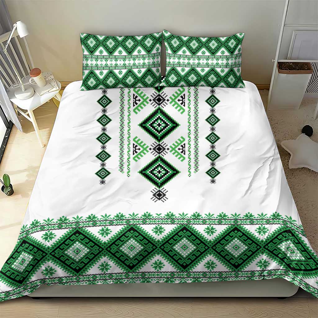 Ukraine Vyshyvanka Inspired Bedding Set Ukrainian Traditional Folk Pattern