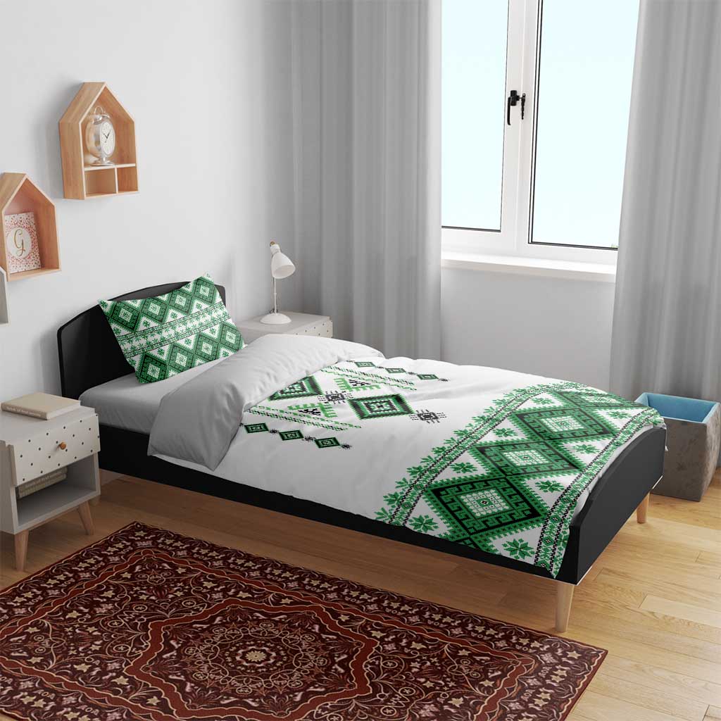 Ukraine Vyshyvanka Inspired Bedding Set Ukrainian Traditional Folk Pattern