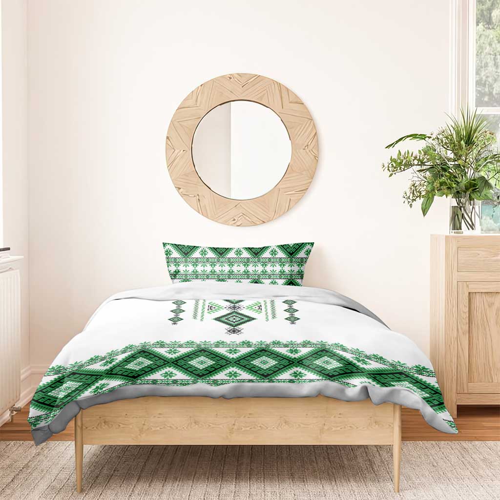 Ukraine Vyshyvanka Inspired Bedding Set Ukrainian Traditional Folk Pattern