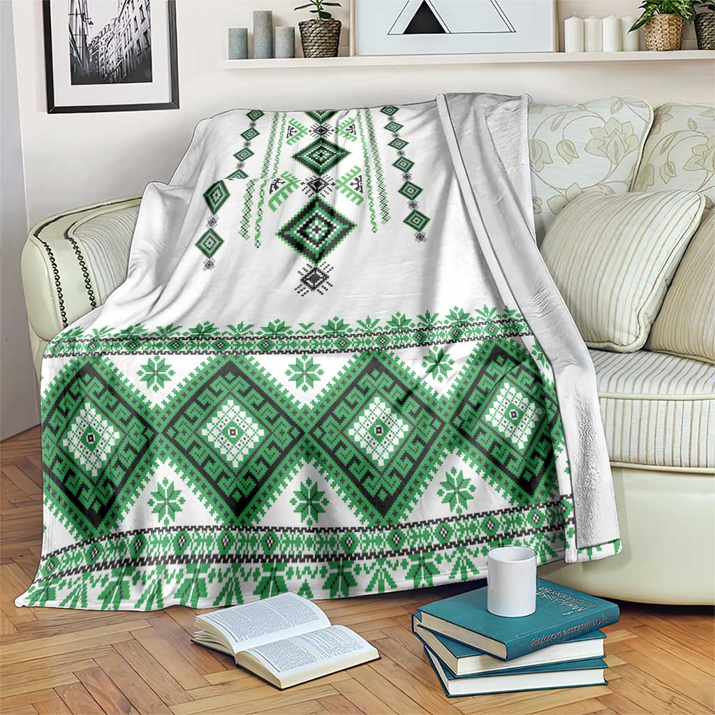 Ukraine Vyshyvanka Inspired Blanket Ukrainian Traditional Folk Pattern