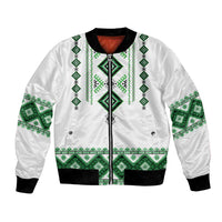 Ukraine Vyshyvanka Inspired Bomber Jacket Ukrainian Traditional Folk Pattern
