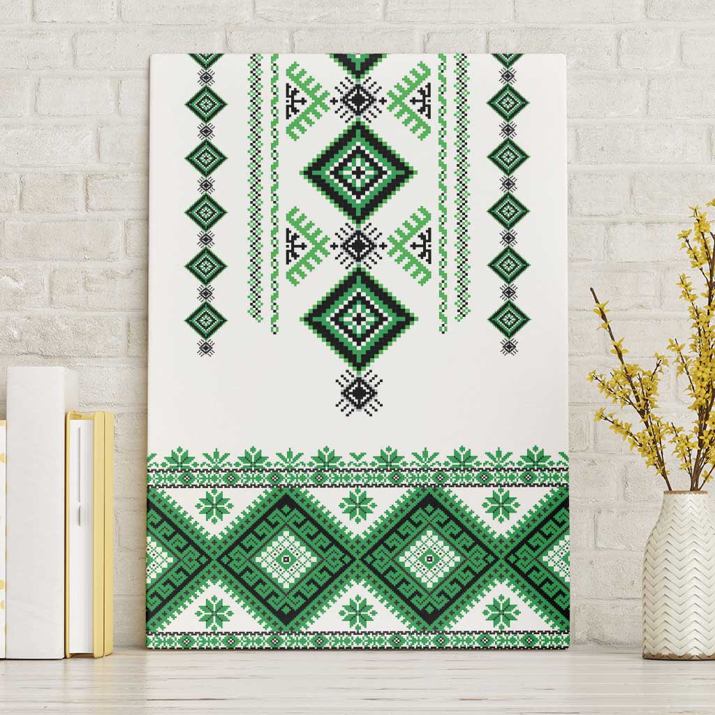 Ukraine Vyshyvanka Inspired Canvas Wall Art Ukrainian Traditional Folk Pattern