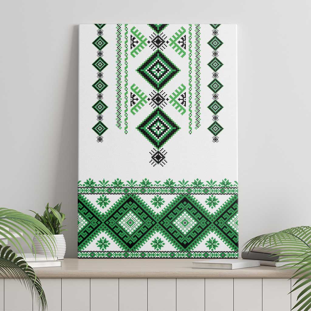 Ukraine Vyshyvanka Inspired Canvas Wall Art Ukrainian Traditional Folk Pattern