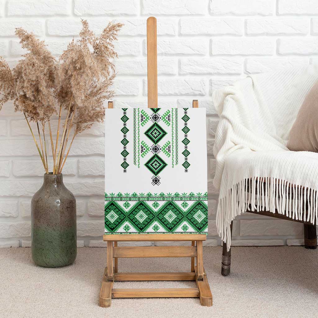 Ukraine Vyshyvanka Inspired Canvas Wall Art Ukrainian Traditional Folk Pattern