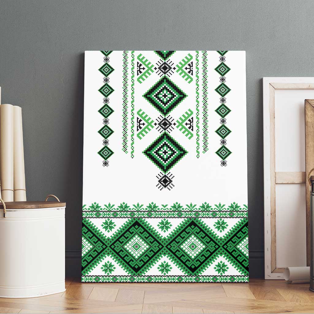 Ukraine Vyshyvanka Inspired Canvas Wall Art Ukrainian Traditional Folk Pattern