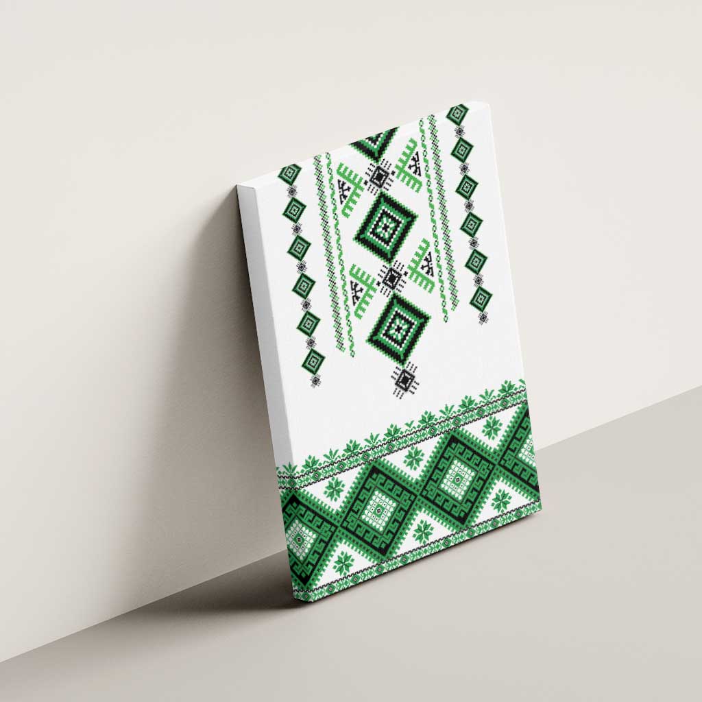 Ukraine Vyshyvanka Inspired Canvas Wall Art Ukrainian Traditional Folk Pattern