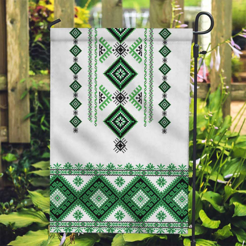 Ukraine Vyshyvanka Inspired Garden Flag Ukrainian Traditional Folk Pattern