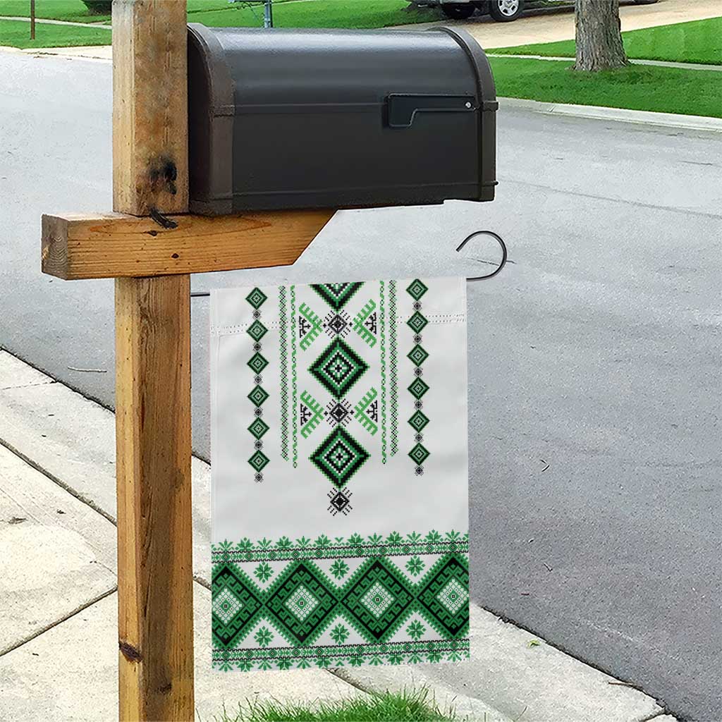 Ukraine Vyshyvanka Inspired Garden Flag Ukrainian Traditional Folk Pattern