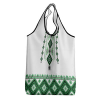 Ukraine Vyshyvanka Inspired Grocery Bag Ukrainian Traditional Folk Pattern