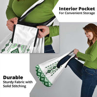 Ukraine Vyshyvanka Inspired Grocery Bag Ukrainian Traditional Folk Pattern