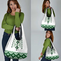 Ukraine Vyshyvanka Inspired Grocery Bag Ukrainian Traditional Folk Pattern
