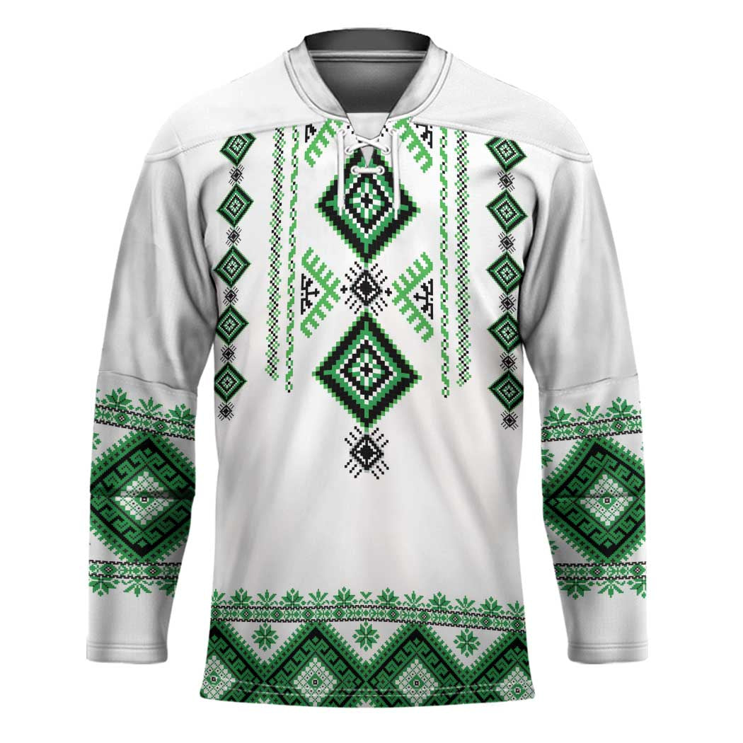 Ukraine Vyshyvanka Inspired Hockey Jersey Ukrainian Traditional Folk Pattern