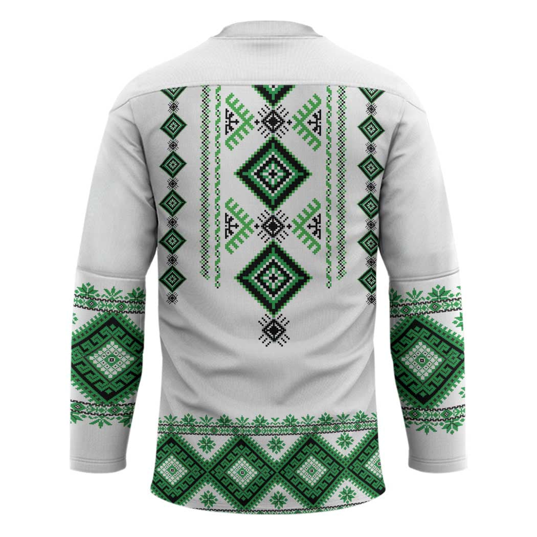 Ukraine Vyshyvanka Inspired Hockey Jersey Ukrainian Traditional Folk Pattern
