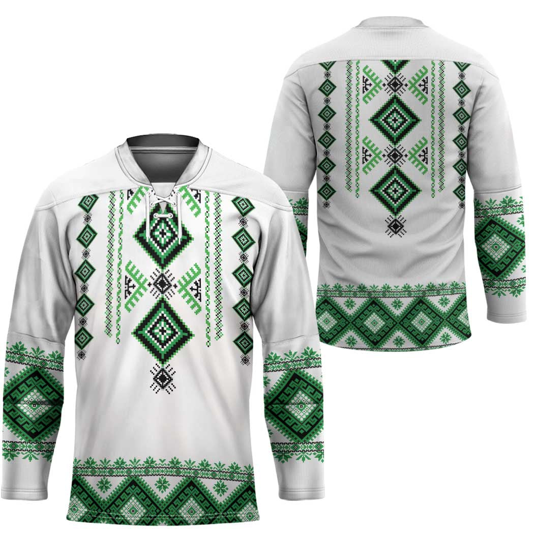 Ukraine Vyshyvanka Inspired Hockey Jersey Ukrainian Traditional Folk Pattern