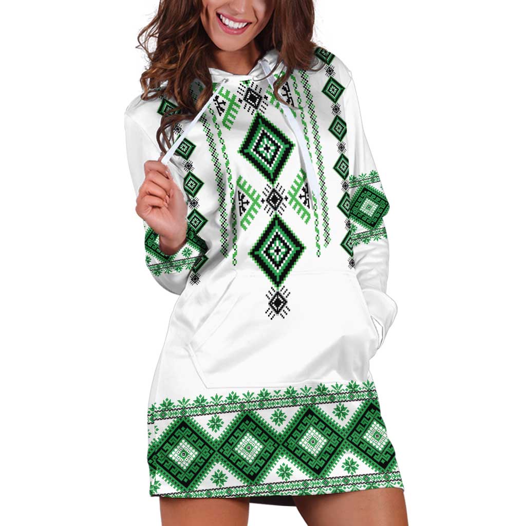 Ukraine Vyshyvanka Inspired Hoodie Dress Ukrainian Traditional Folk Pattern