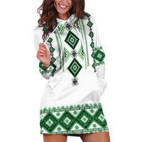Ukraine Vyshyvanka Inspired Hoodie Dress Ukrainian Traditional Folk Pattern