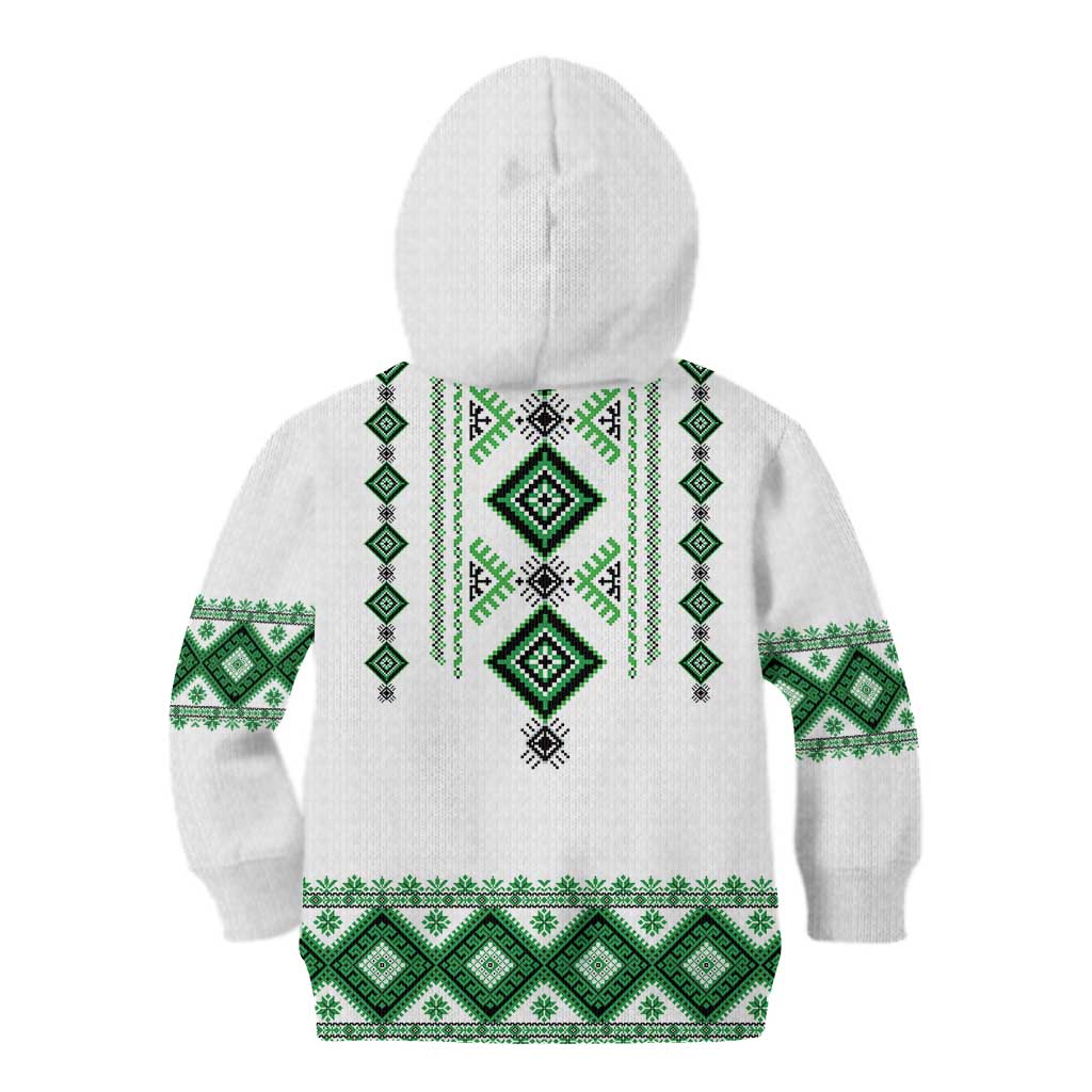 Ukraine Vyshyvanka Inspired Kid Hoodie Ukrainian Traditional Folk Pattern