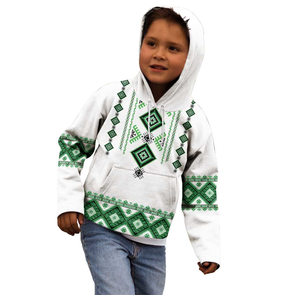 Ukraine Vyshyvanka Inspired Kid Hoodie Ukrainian Traditional Folk Pattern