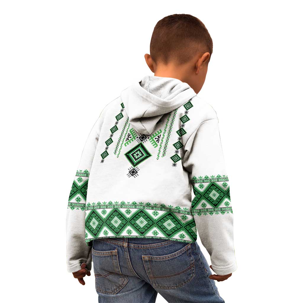 Ukraine Vyshyvanka Inspired Kid Hoodie Ukrainian Traditional Folk Pattern