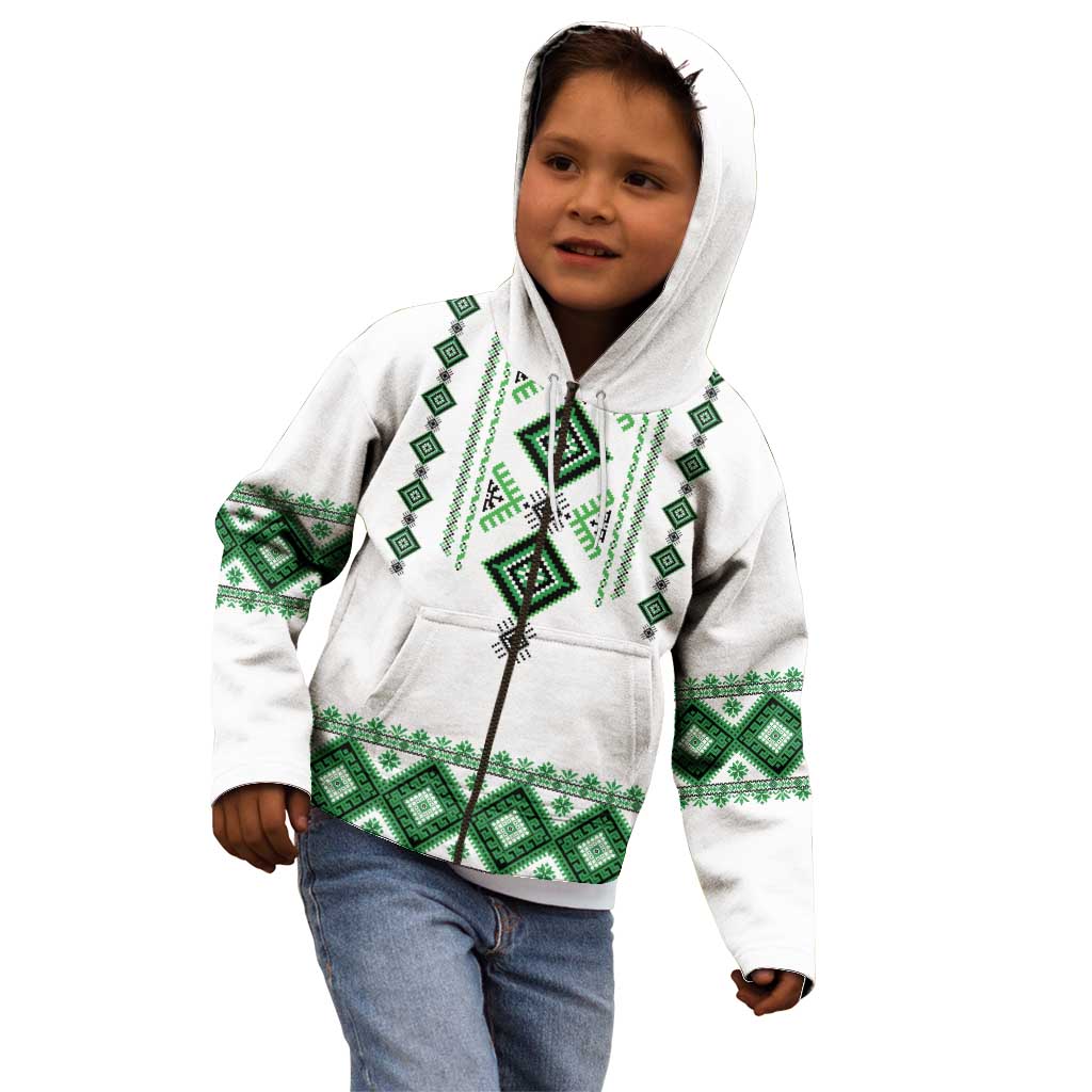 Ukraine Vyshyvanka Inspired Kid Hoodie Ukrainian Traditional Folk Pattern