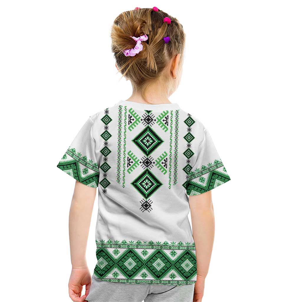 Ukraine Vyshyvanka Inspired Kid T Shirt Ukrainian Traditional Folk Pattern