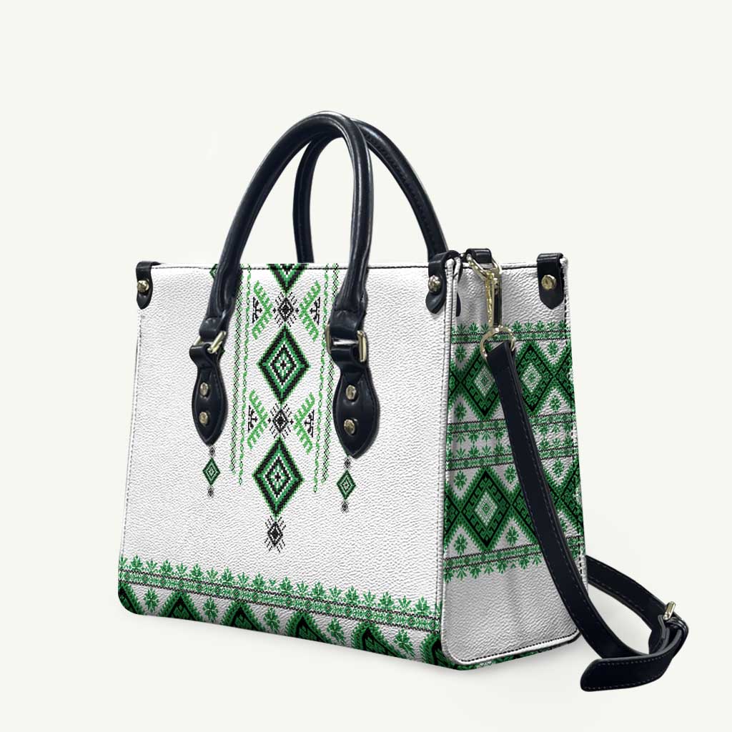 Ukraine Vyshyvanka Inspired Leather Bag Ukrainian Traditional Folk Pattern