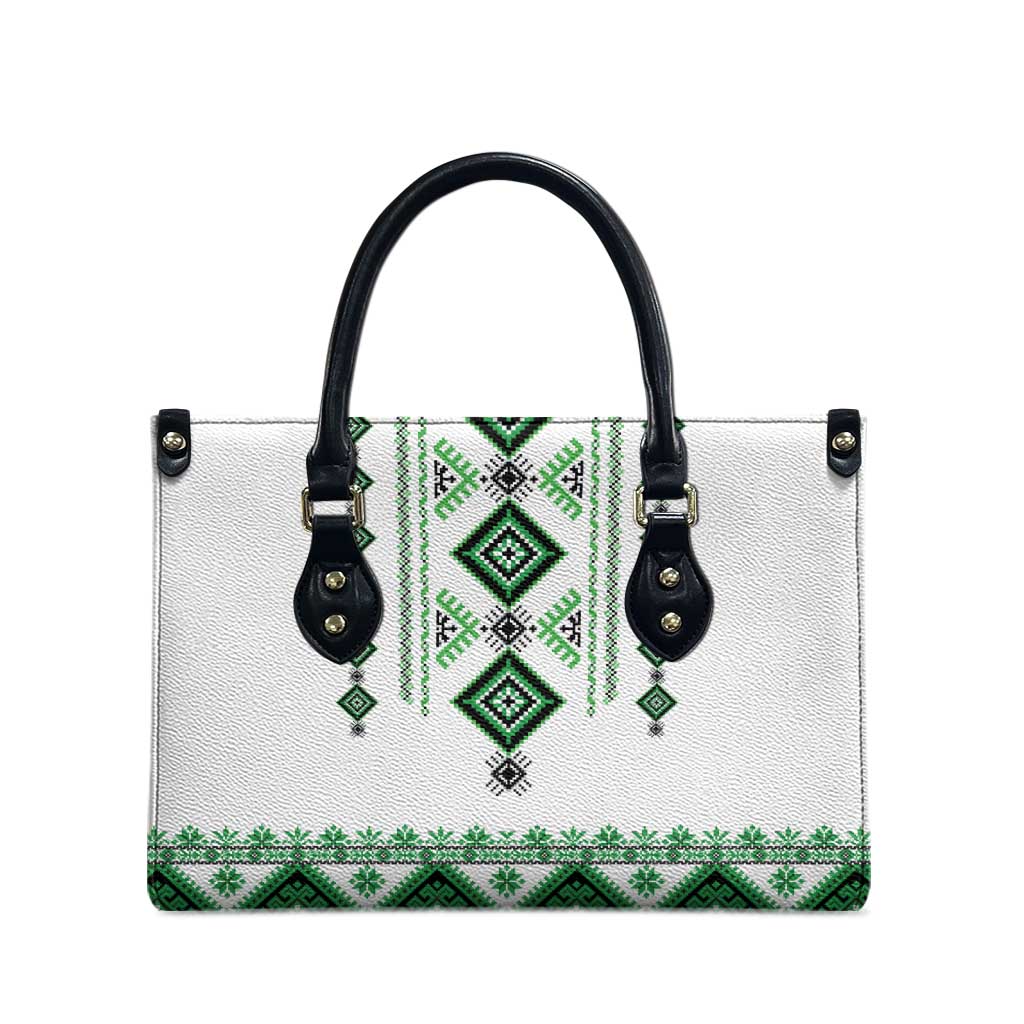 Ukraine Vyshyvanka Inspired Leather Bag Ukrainian Traditional Folk Pattern