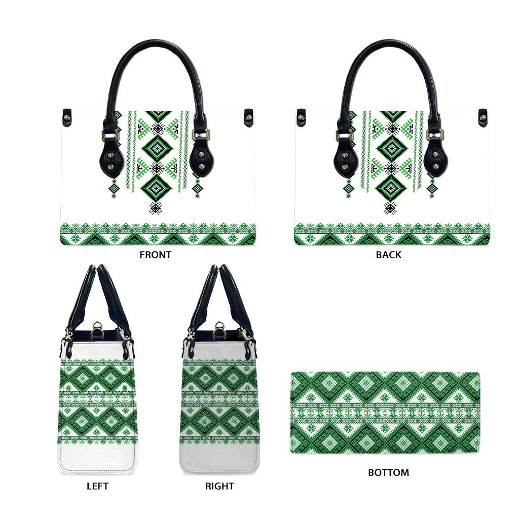 Ukraine Vyshyvanka Inspired Leather Bag Ukrainian Traditional Folk Pattern