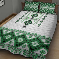 Ukraine Vyshyvanka Inspired Quilt Bed Set Ukrainian Traditional Folk Pattern