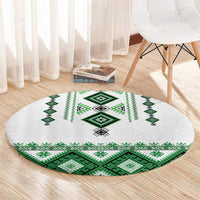 Ukraine Vyshyvanka Inspired Round Carpet Ukrainian Traditional Folk Pattern