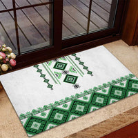 Ukraine Vyshyvanka Inspired Rubber Doormat Ukrainian Traditional Folk Pattern