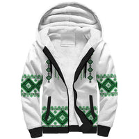 Ukraine Vyshyvanka Inspired Sherpa Hoodie Ukrainian Traditional Folk Pattern