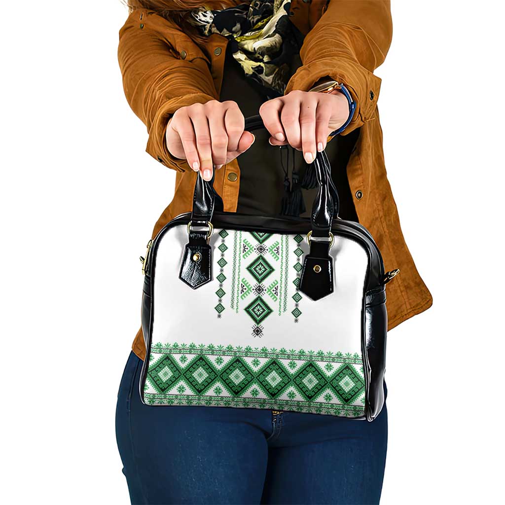 Ukraine Vyshyvanka Inspired Shoulder Handbag Ukrainian Traditional Folk Pattern
