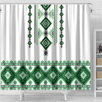 Ukraine Vyshyvanka Inspired Shower Curtain Ukrainian Traditional Folk Pattern