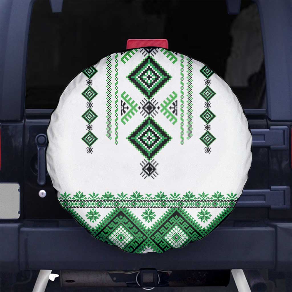 Ukraine Vyshyvanka Inspired Spare Tire Cover Ukrainian Traditional Folk Pattern