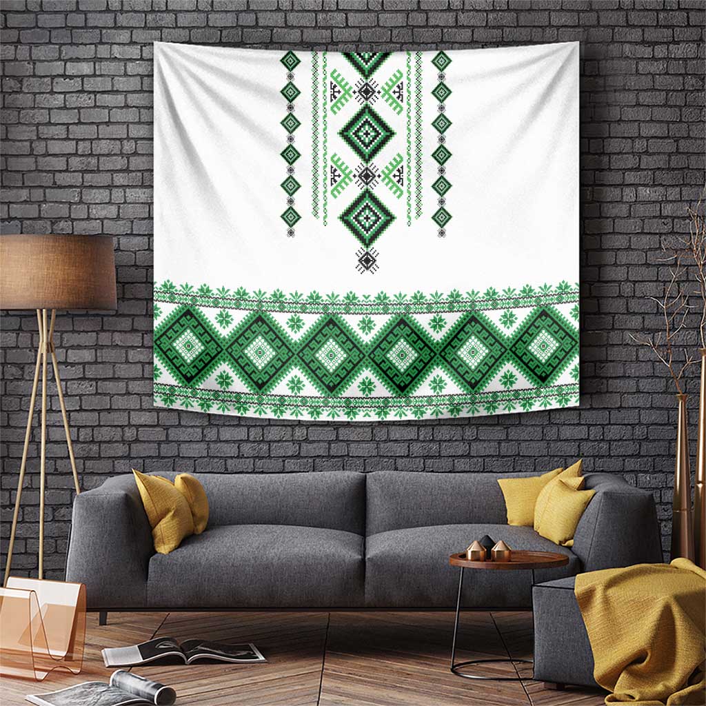 Ukraine Vyshyvanka Inspired Tapestry Ukrainian Traditional Folk Pattern