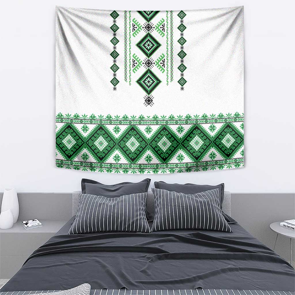 Ukraine Vyshyvanka Inspired Tapestry Ukrainian Traditional Folk Pattern
