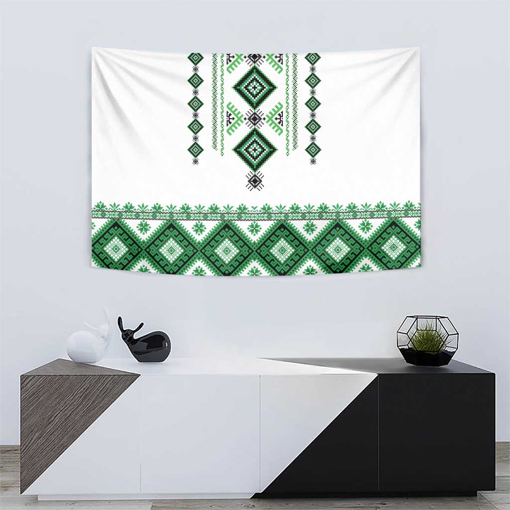 Ukraine Vyshyvanka Inspired Tapestry Ukrainian Traditional Folk Pattern