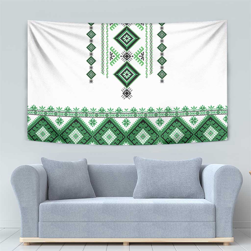 Ukraine Vyshyvanka Inspired Tapestry Ukrainian Traditional Folk Pattern