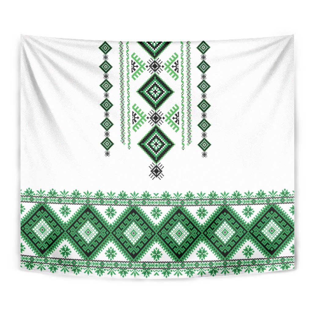 Ukraine Vyshyvanka Inspired Tapestry Ukrainian Traditional Folk Pattern