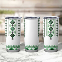 Ukraine Vyshyvanka Inspired Tumbler Cup Ukrainian Traditional Folk Pattern